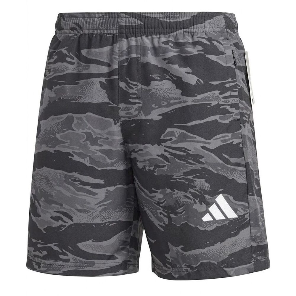 #643. Adidas Black/Grey Five 7” AOP Camouflage Training Shorts NWT